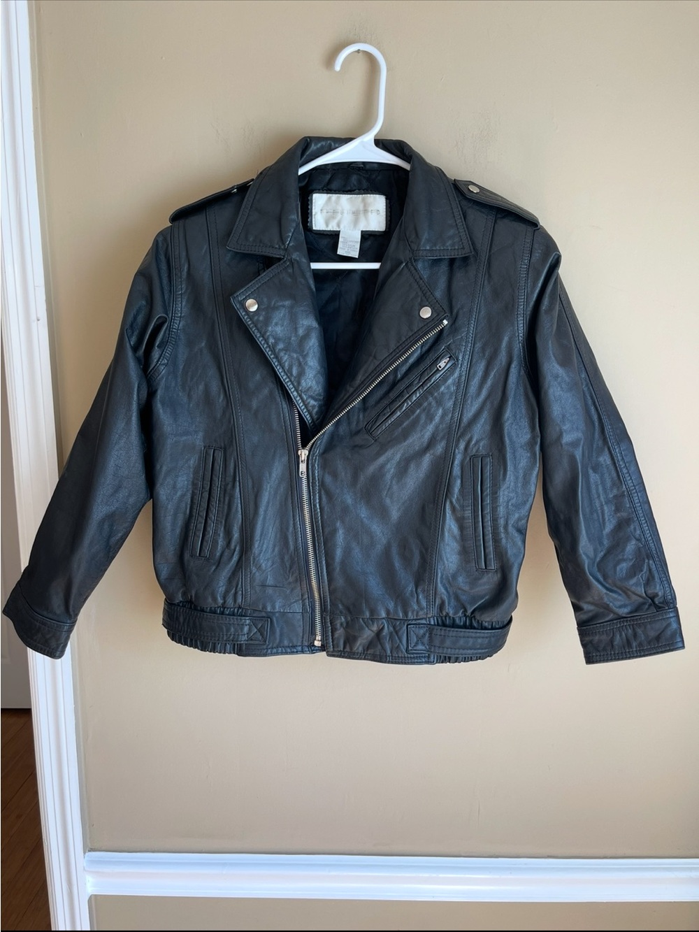 The Limited Black Leather Jacket Kids XXL